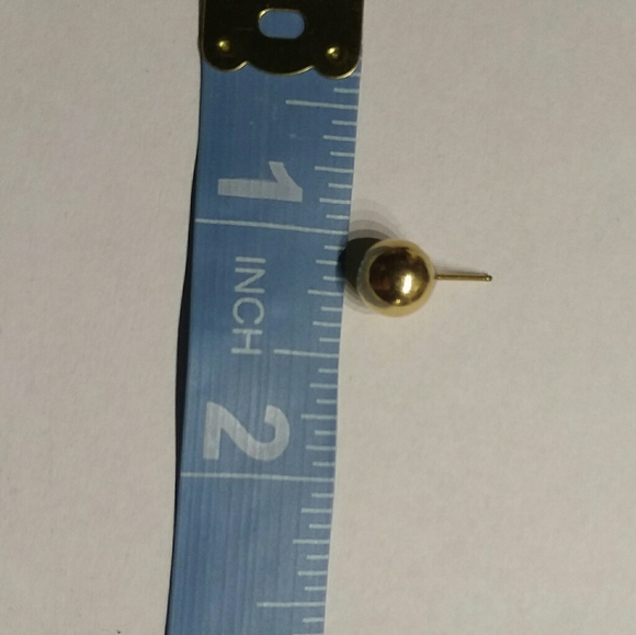 14K Gold Ball Stud Single Earring, Plus 14K Back - Picture 8 of 13